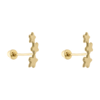 Broquel 3 estrellas oro amarillo 10K
