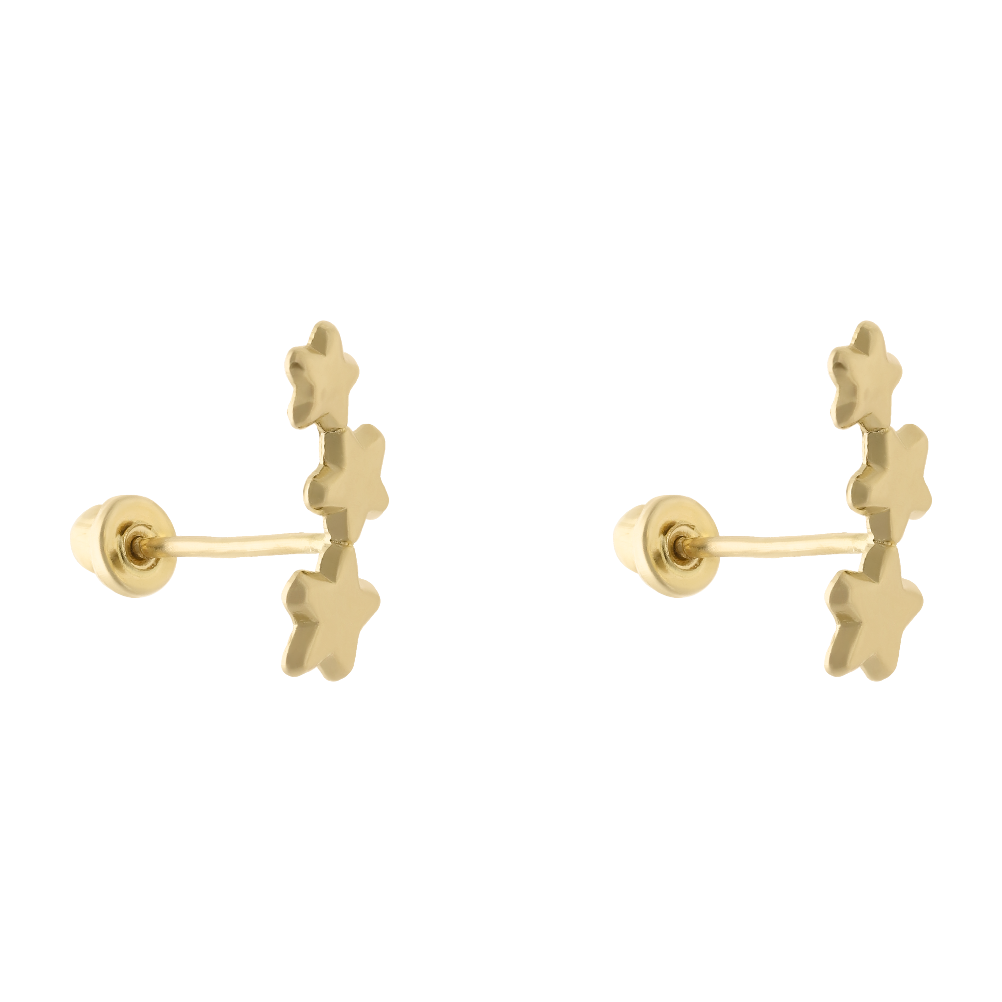 Broquel 3 estrellas oro amarillo 10K