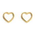 Broquel bisel corazón oro amarillo 10K