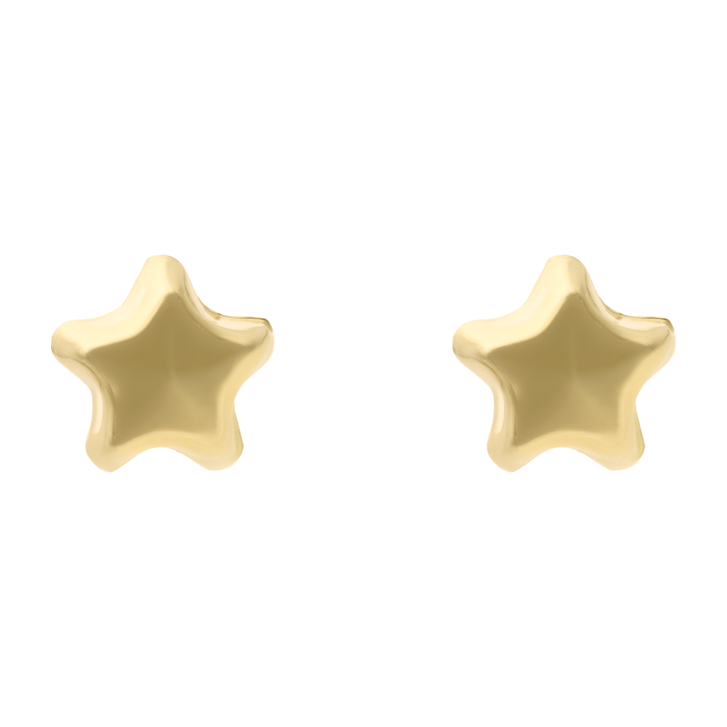 Broquel estrella oro amarillo 10K
