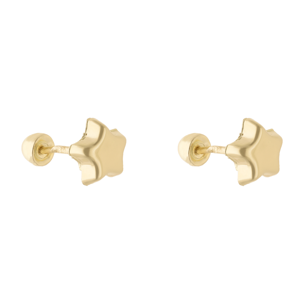Broquel estrella oro amarillo 10K