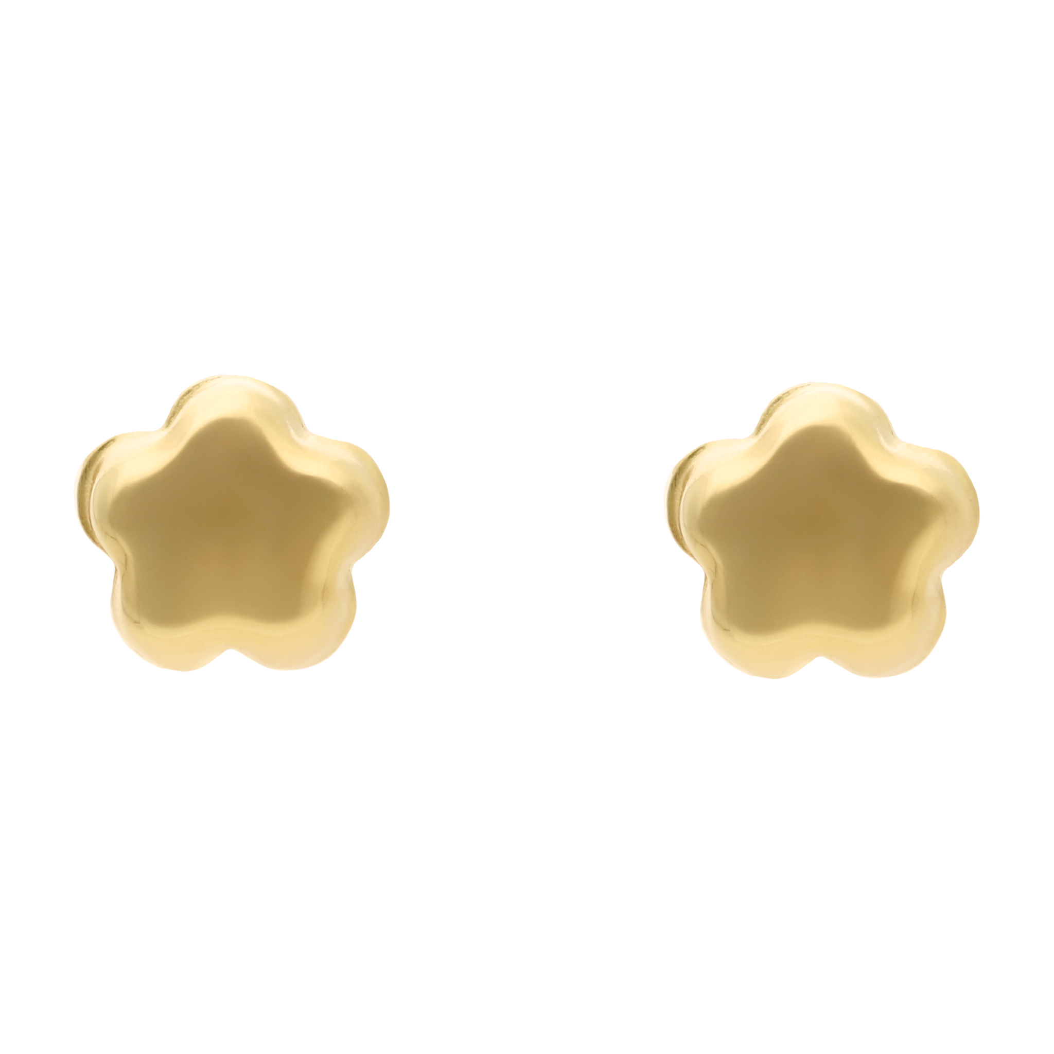 Broquel flor oro amarillo 10K