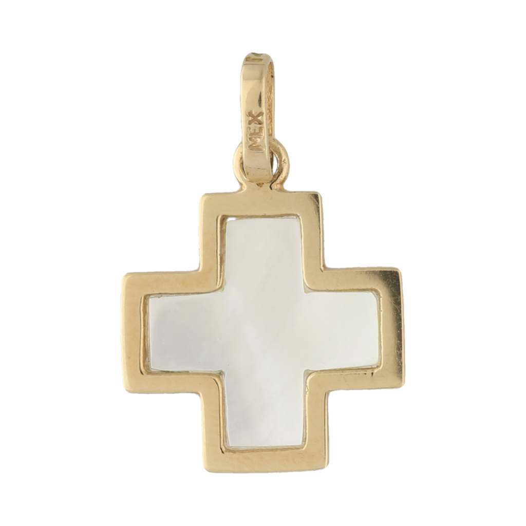 Cruz madre perla 14K