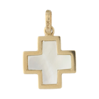 Cruz madre perla 14K