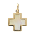 Cruz madre perla 14K