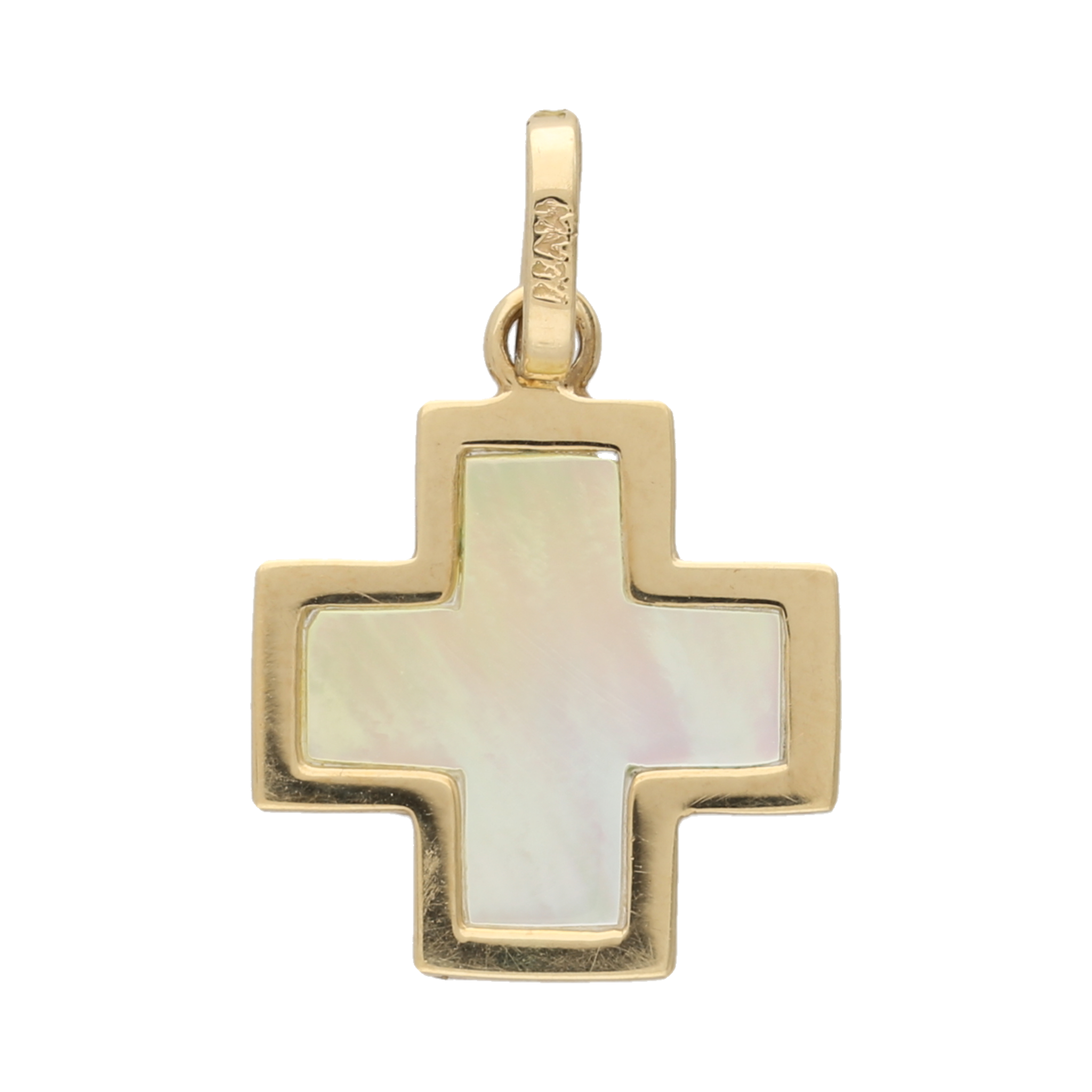 Cruz madre perla 14K