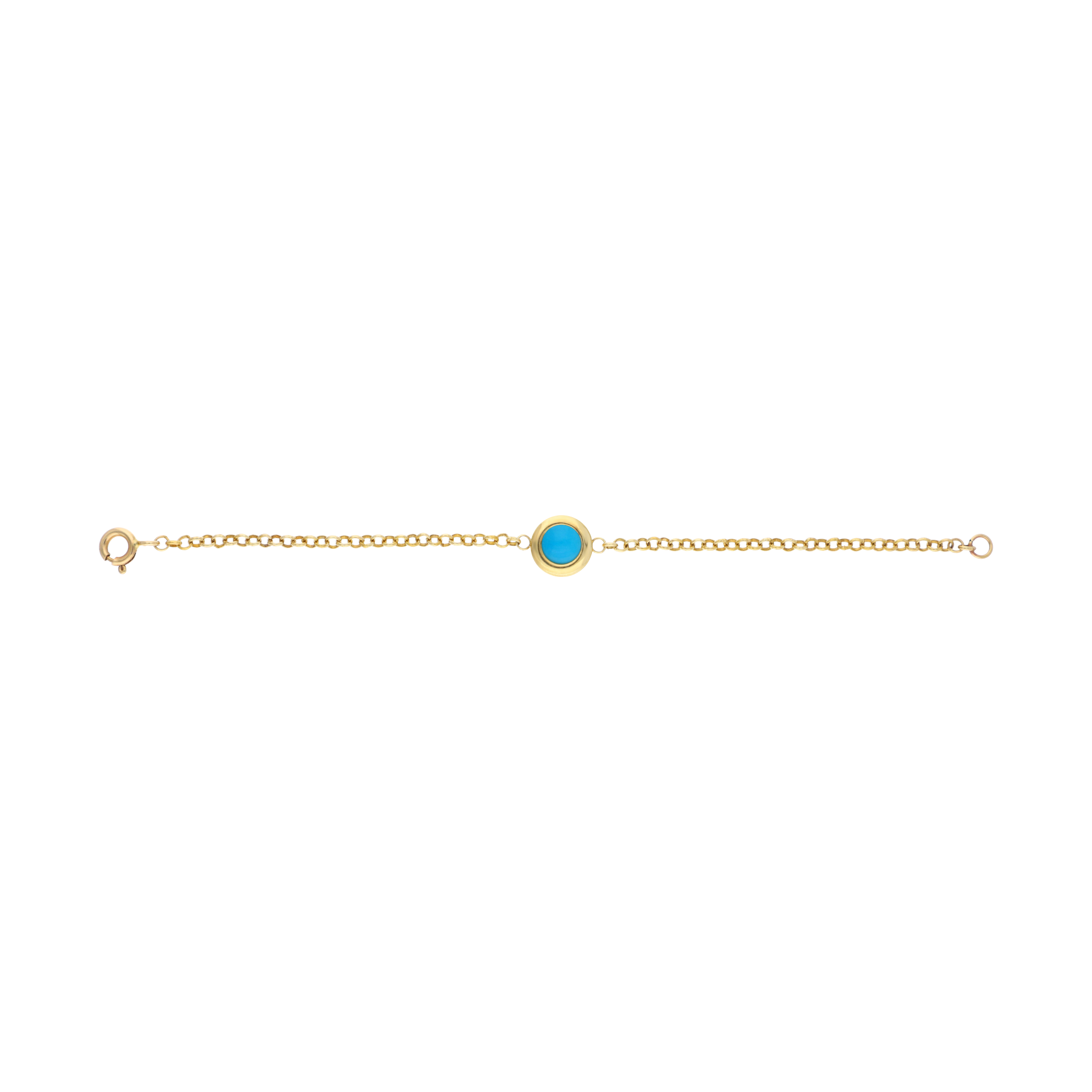 Pulsera pasta turquesa/coral 14K