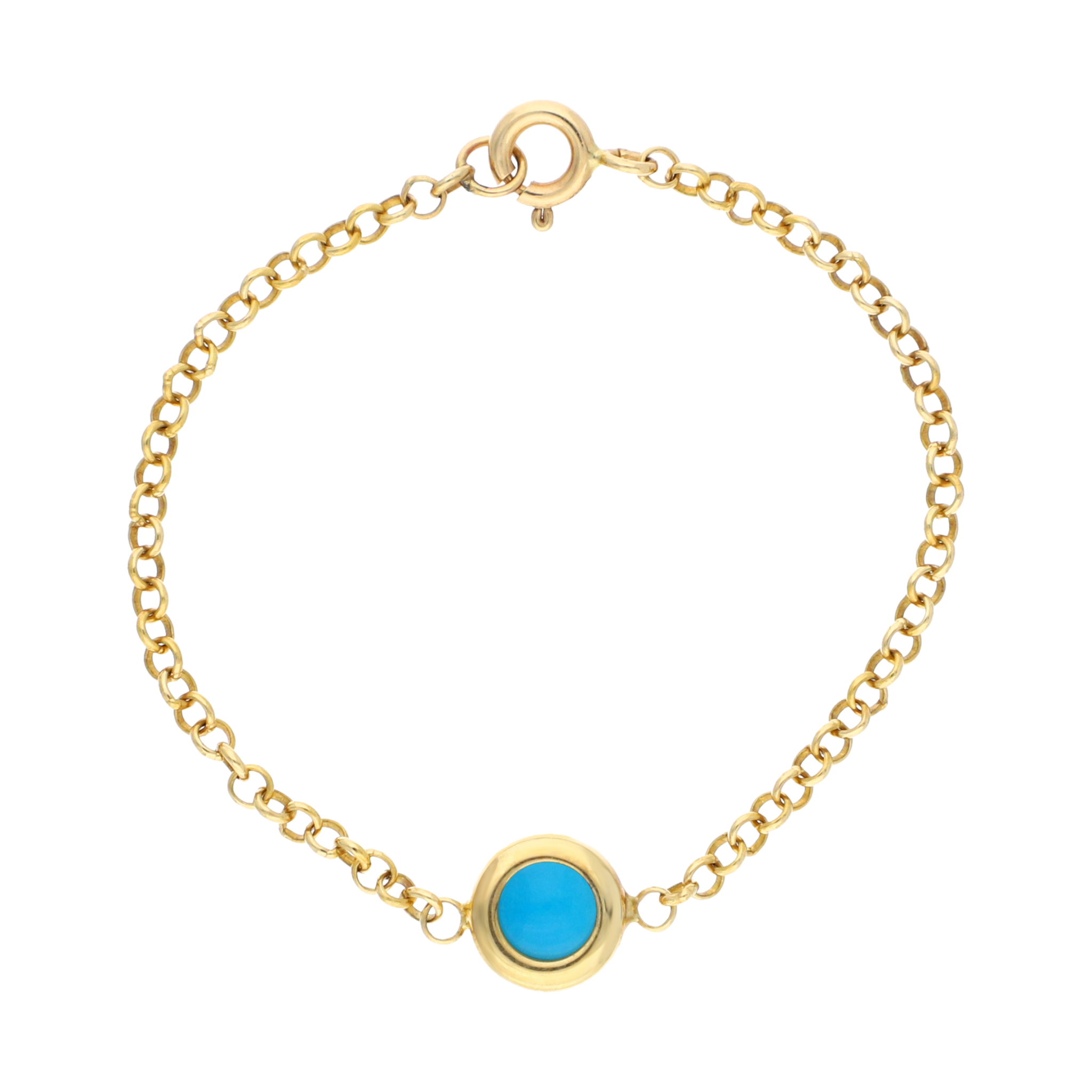 Pulsera pasta turquesa/coral 14K