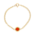 Pulsera pasta turquesa/coral 14K