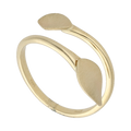 Anillo 2 hojas 14K
