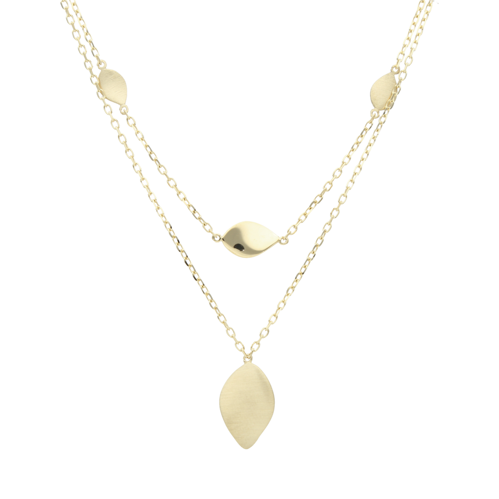 Collar layers hojas 14K