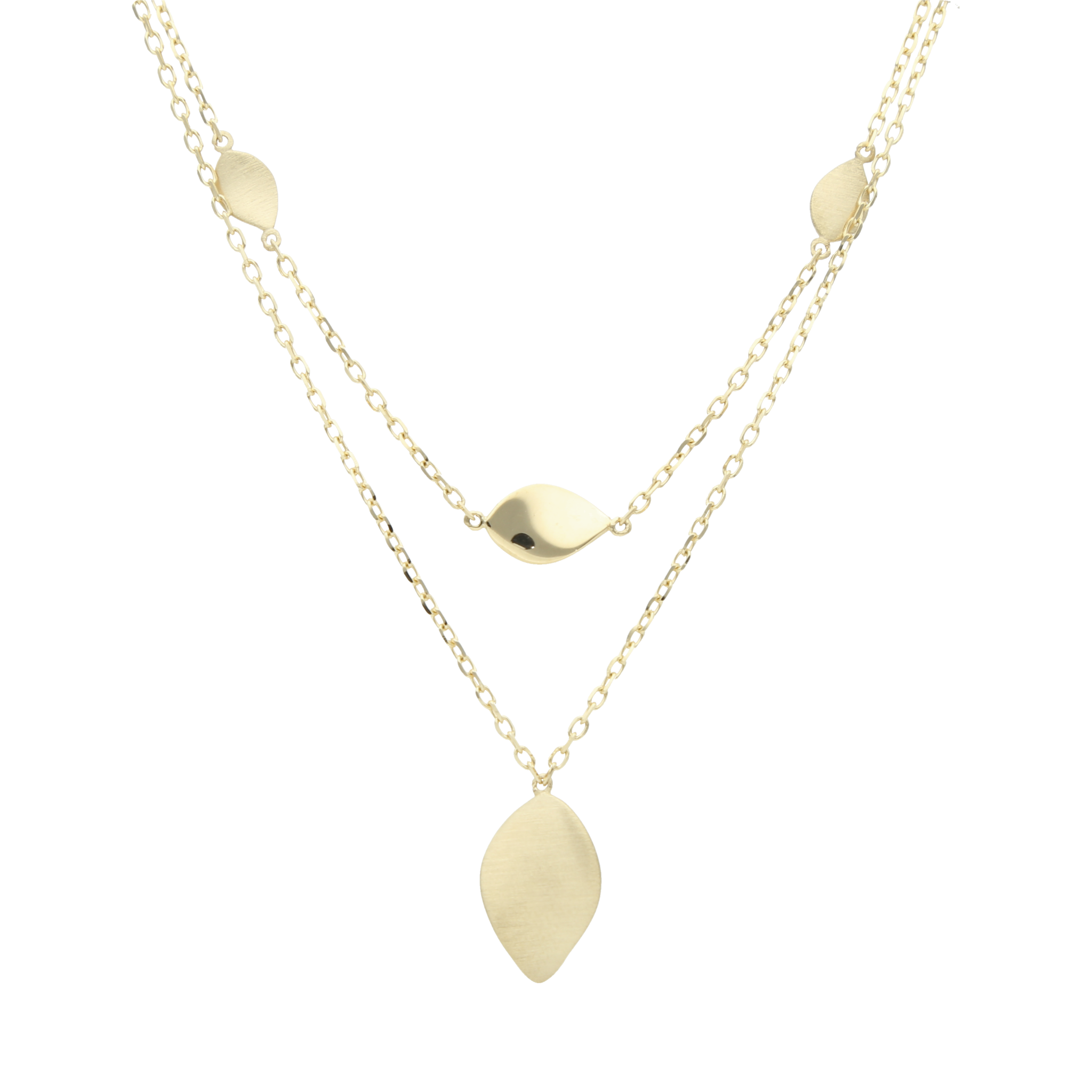 Collar layers hojas 14K