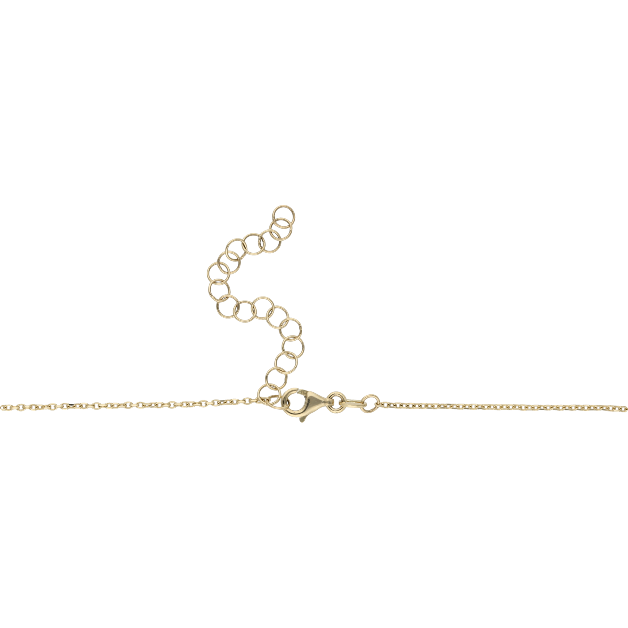 Collar círculos liso y mate 14K