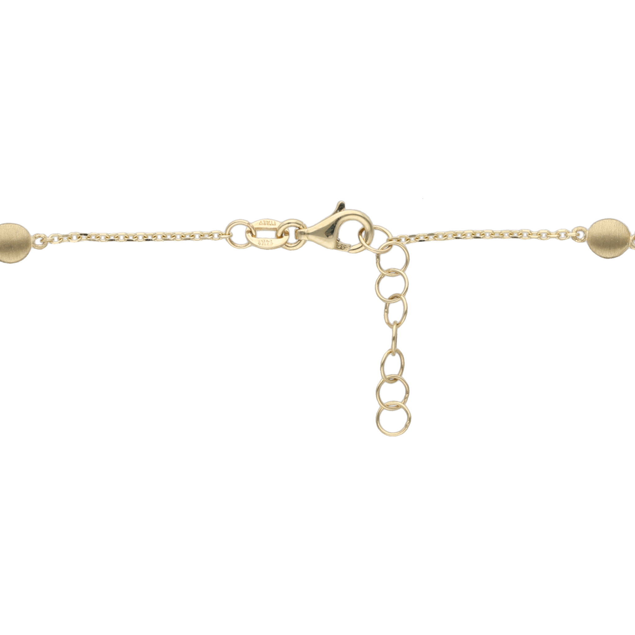 Pulsera círculos liso y mate 14K