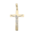 Cruz Cristo bicolor 14K