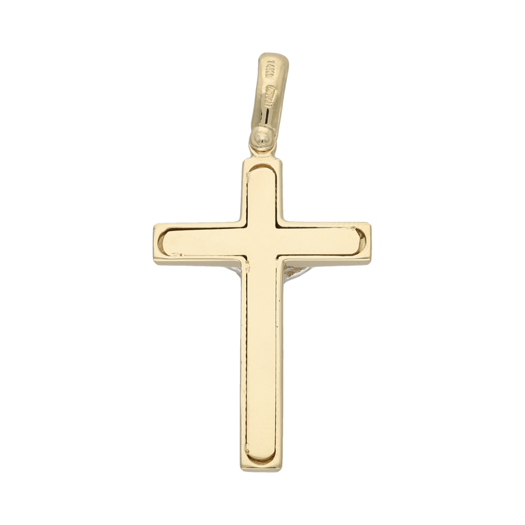 Cruz Cristo bicolor 14K