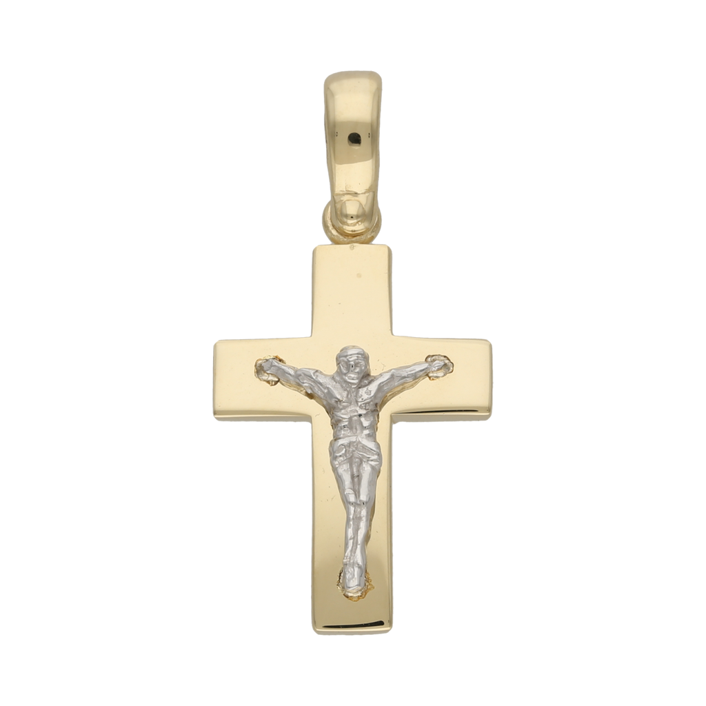 Cruz Cristo bicolor 14K