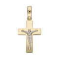 Cruz Cristo bicolor 14K