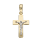 Cruz Cristo bicolor 14K