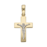 Cruz Cristo bicolor 14K