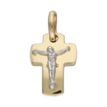 Cruz Cristo bicolor 14K