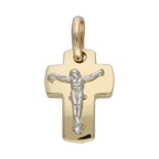 Cruz Cristo bicolor 14K
