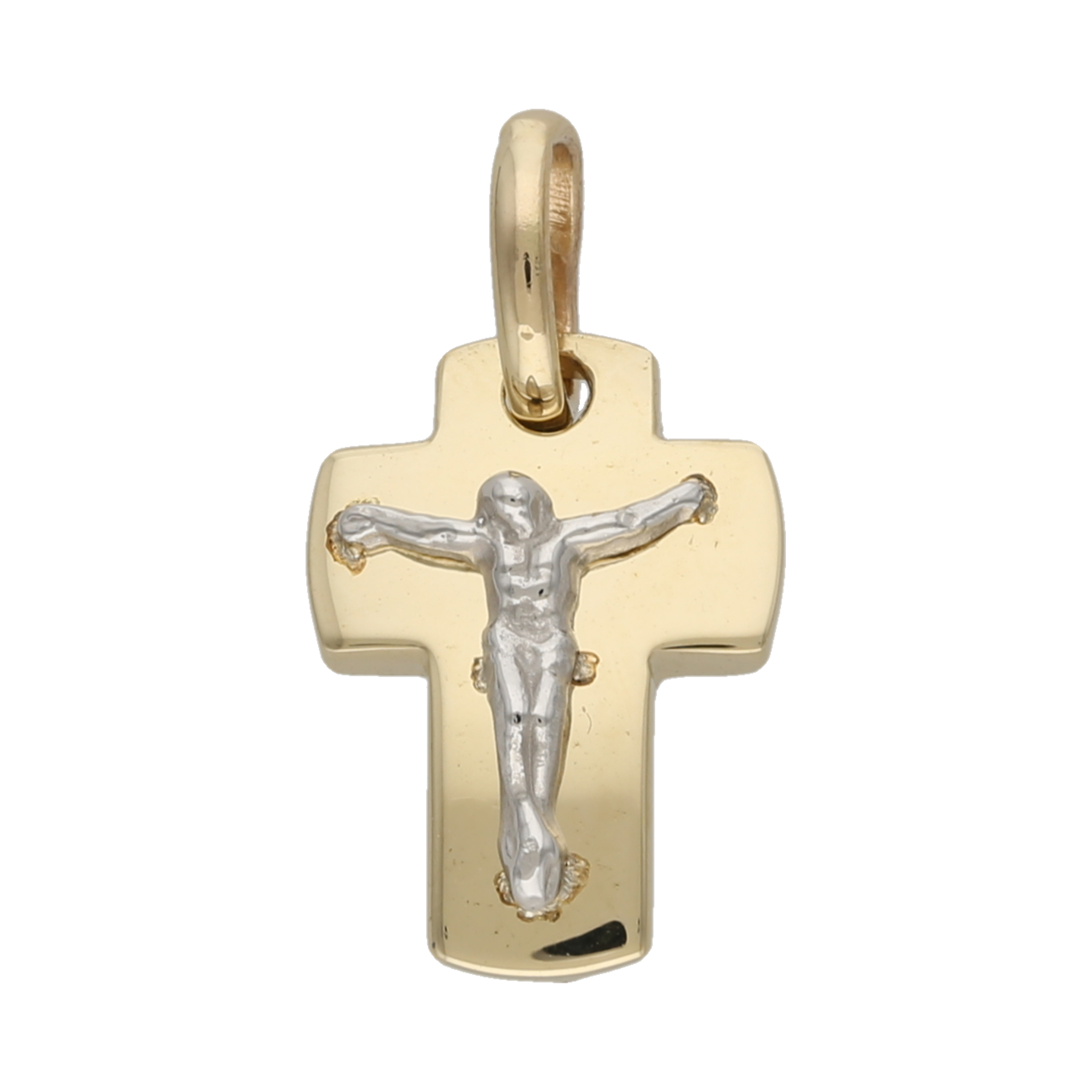 Cruz Cristo bicolor 14K