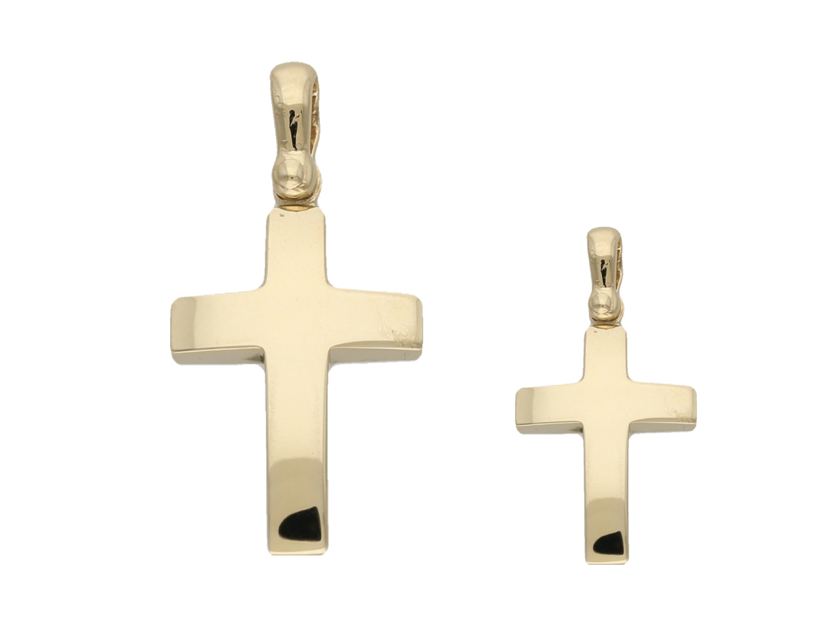 Cruz lisa 14K
