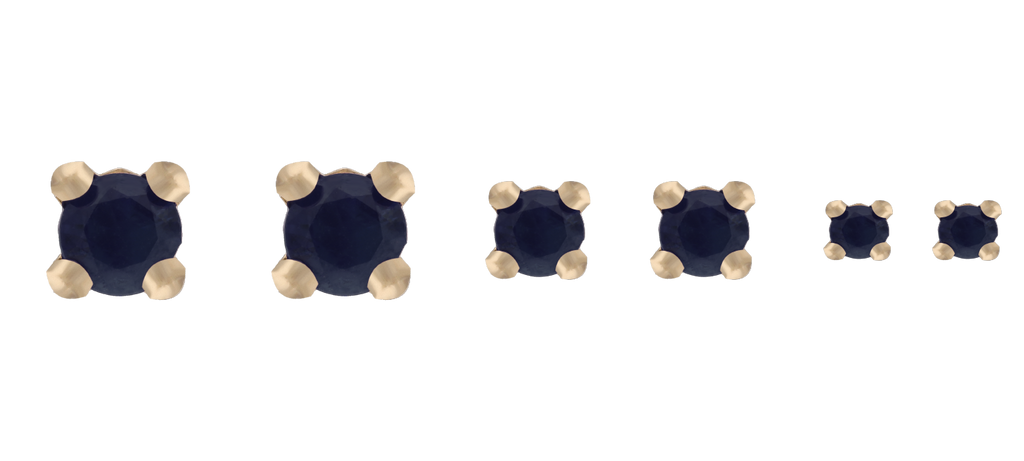 Broquel zafiro 14K