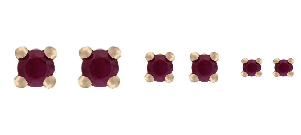 Broquel rubí 14K