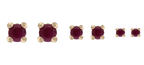 Broquel rubí 14K