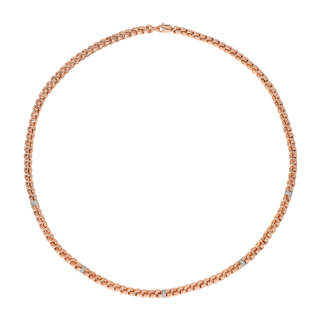 Cadena 5mm con circonias 14K