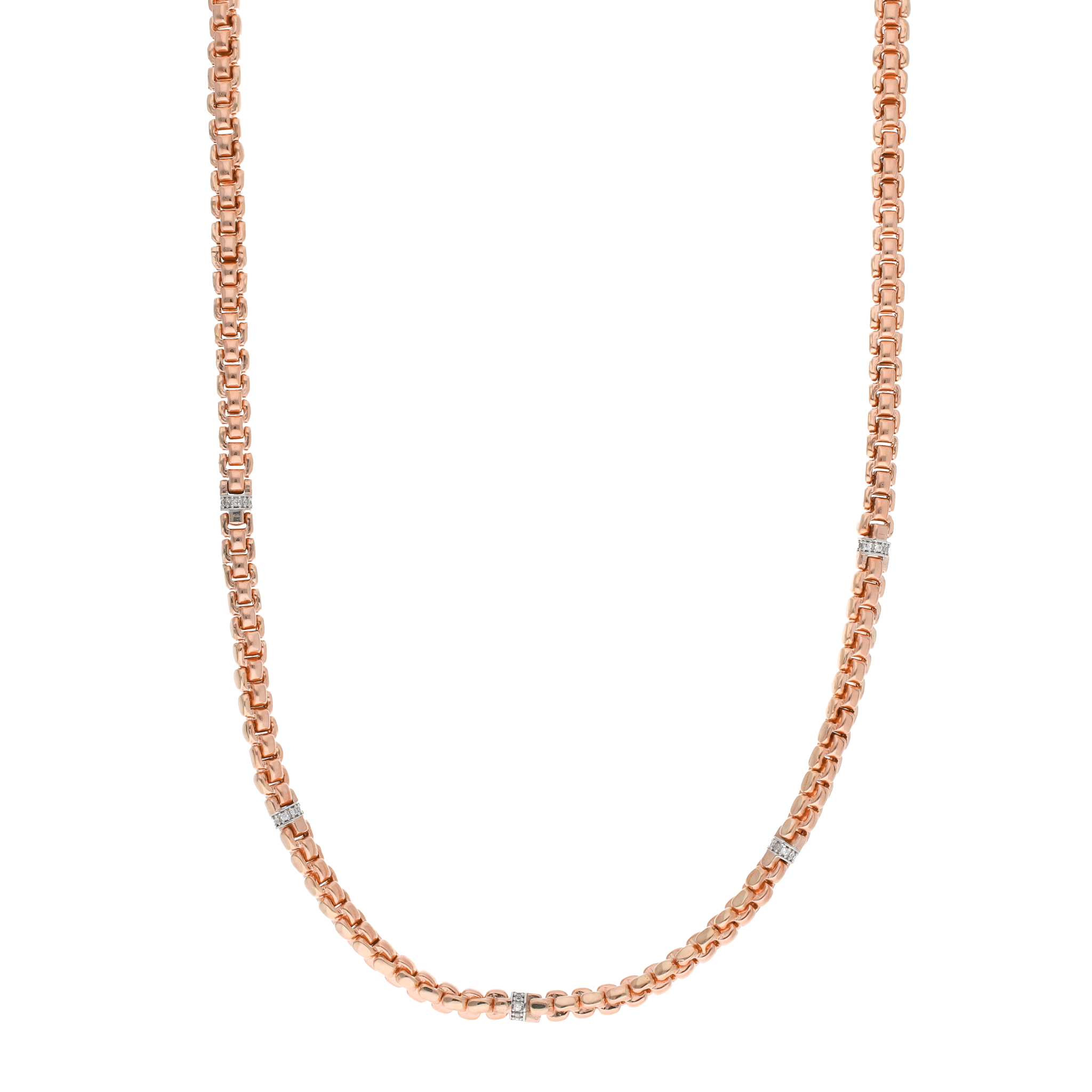 Cadena 5mm con circonias 14K