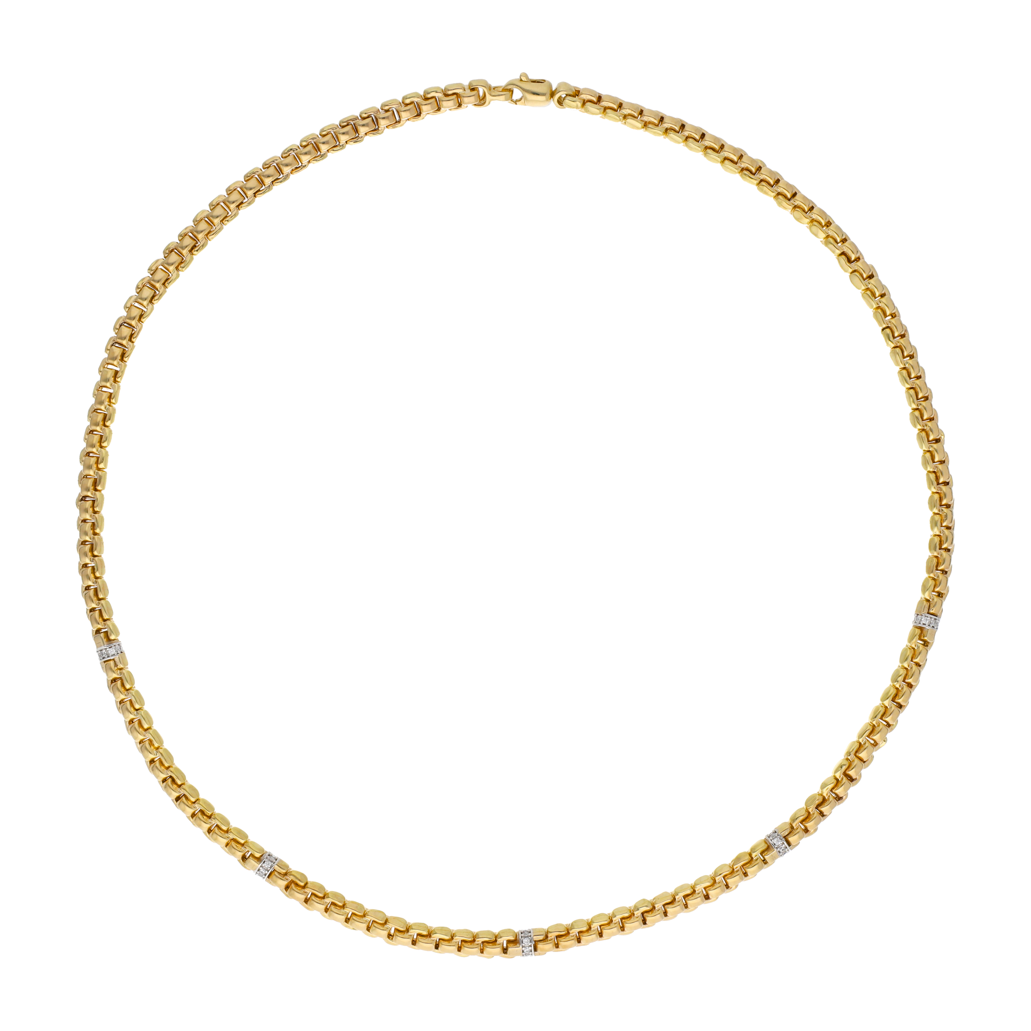 Cadena 5mm con circonias 14K