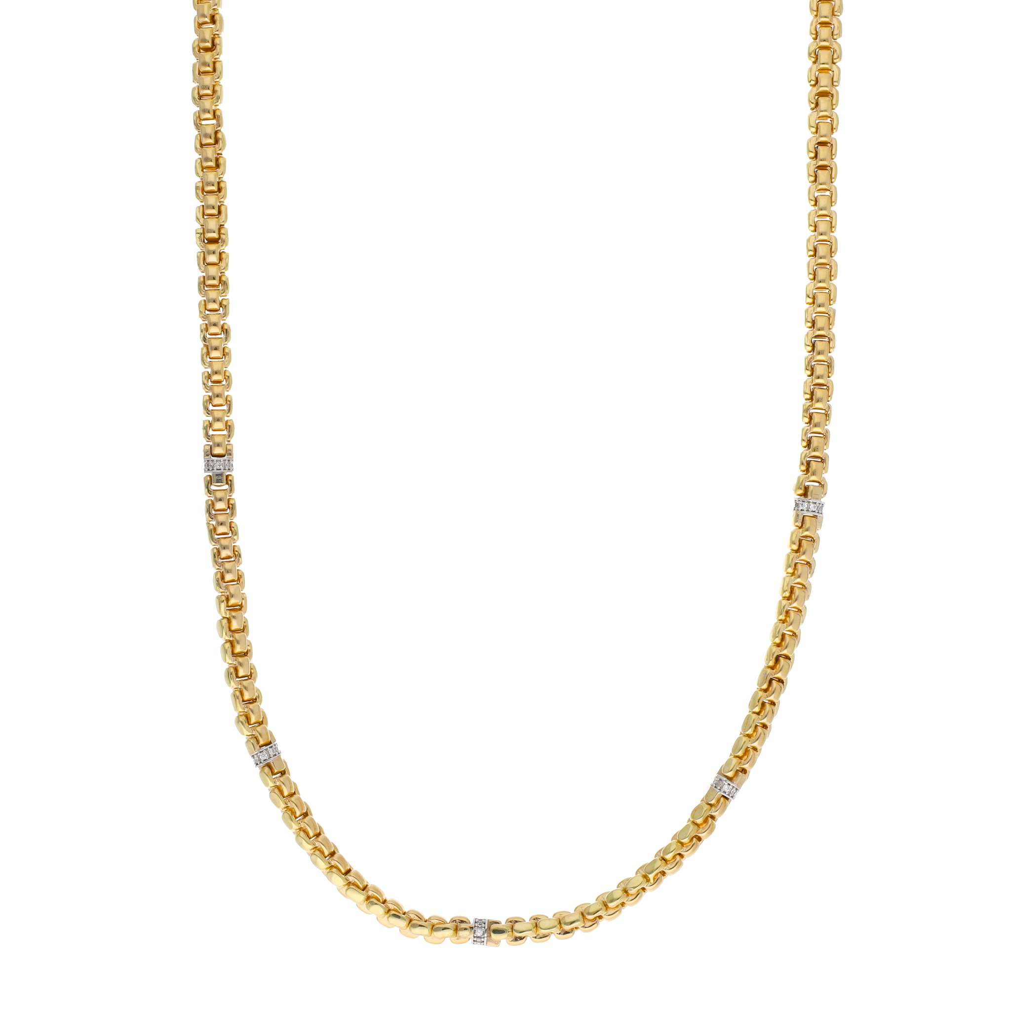 Cadena 5mm con circonias 14K