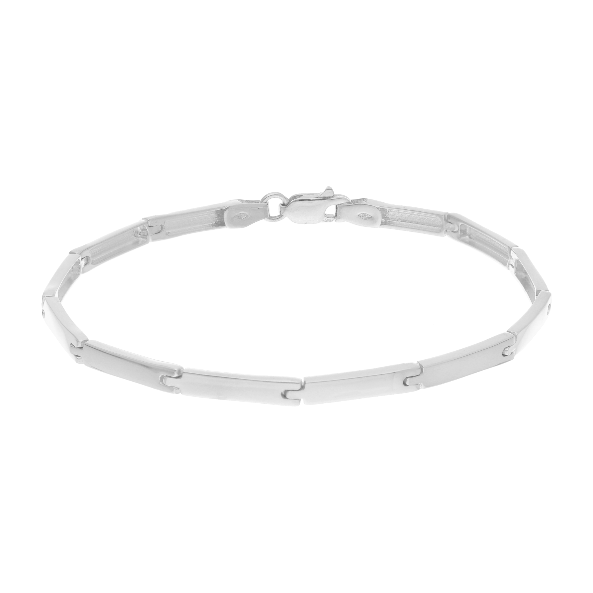 Pulsera eslabones lisos 14K