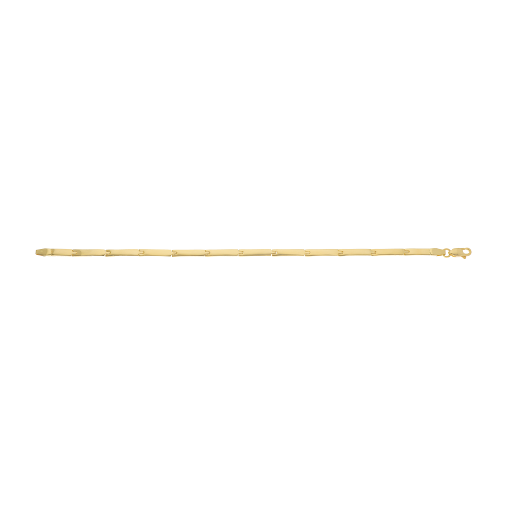 Pulsera eslabones lisos 14K
