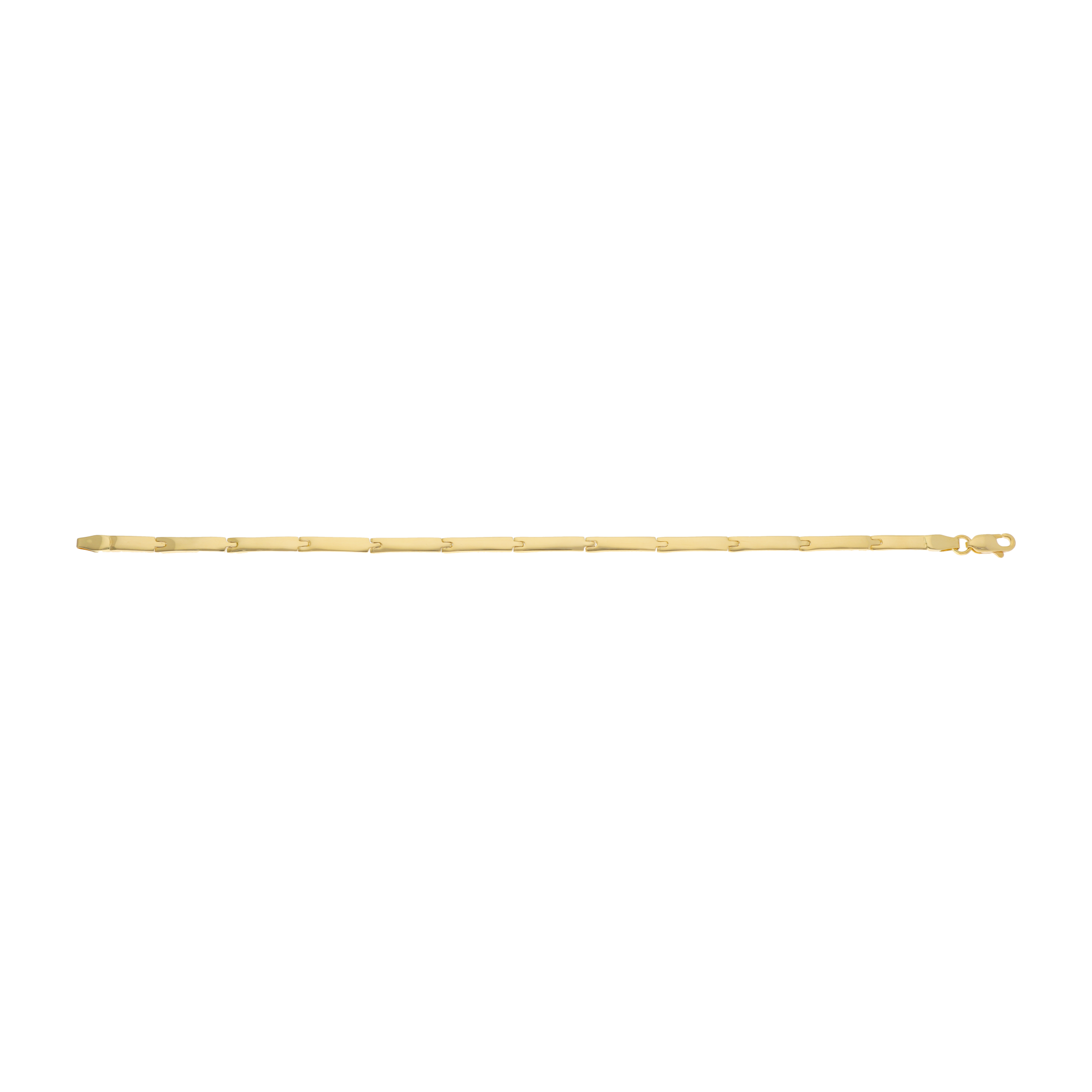 Pulsera eslabones lisos 14K