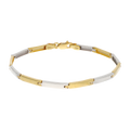Pulsera eslabones lisos 14K
