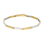 Pulsera eslabones lisos 14K
