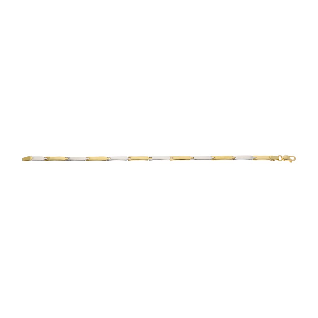 Pulsera eslabones lisos 14K
