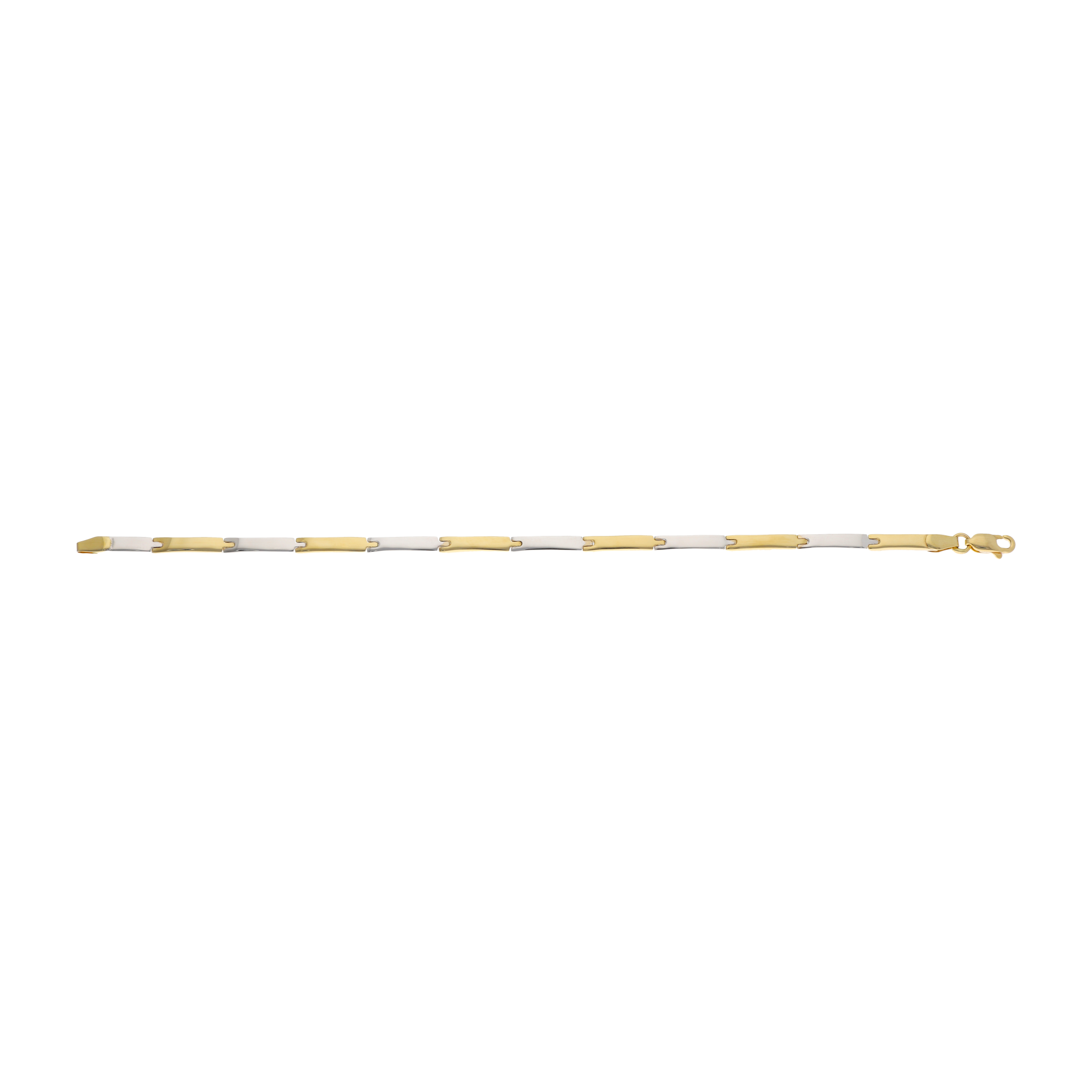 Pulsera eslabones lisos 14K