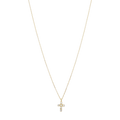 Collar cruz mini circonias 14K
