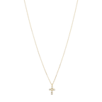 Collar cruz mini circonias 14K