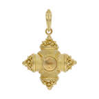 Cruz griega piedra color 14K