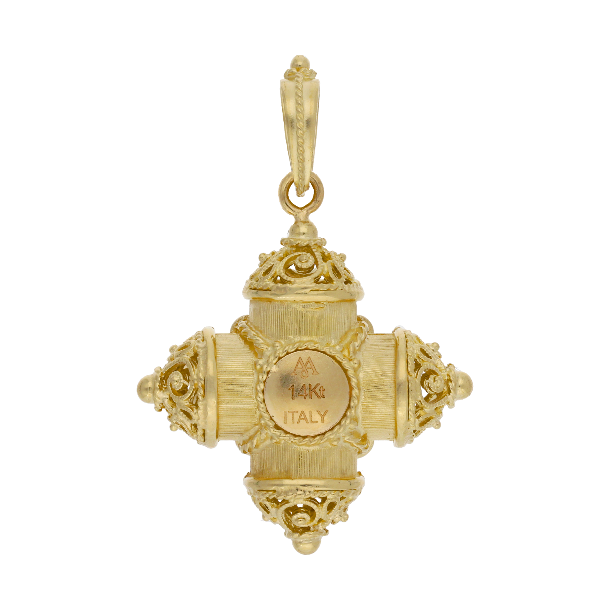 Cruz griega piedra color 14K