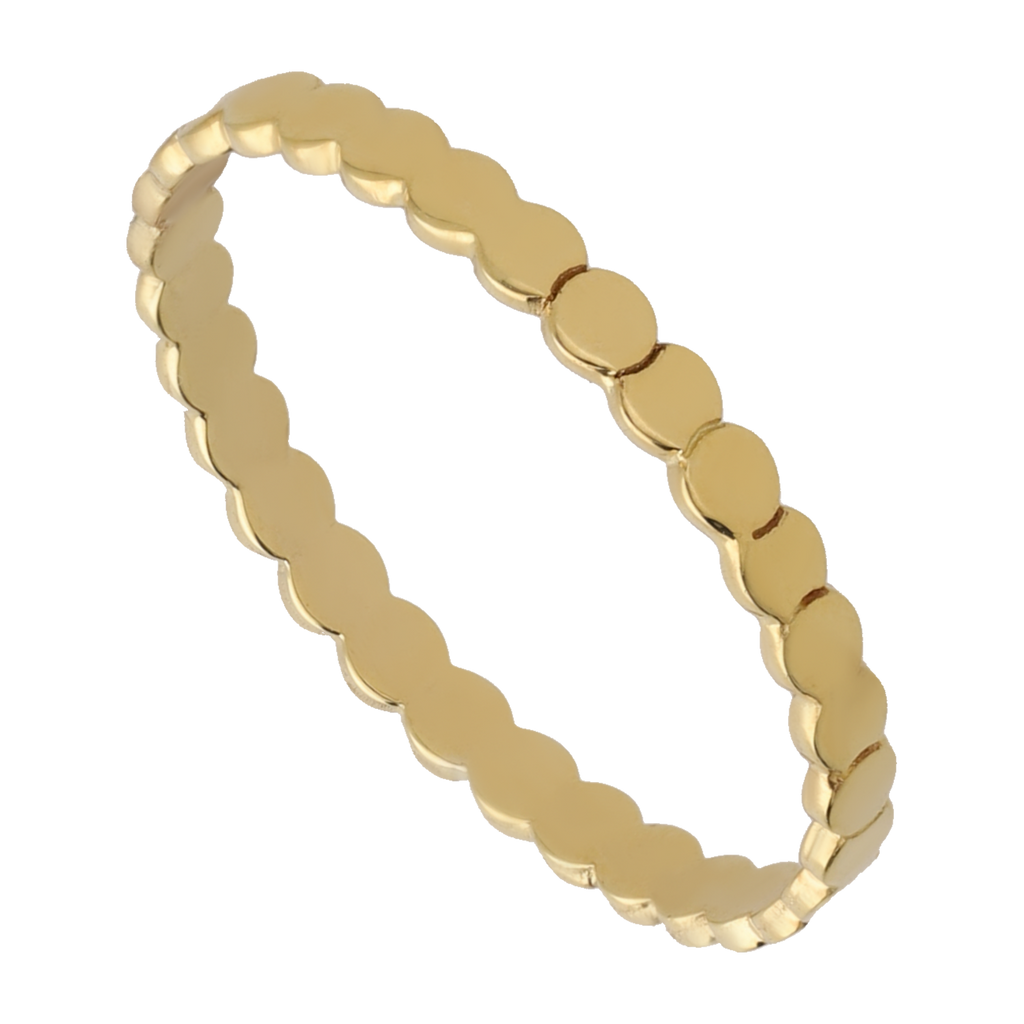 Anillo círculos oro amarillo 14K
