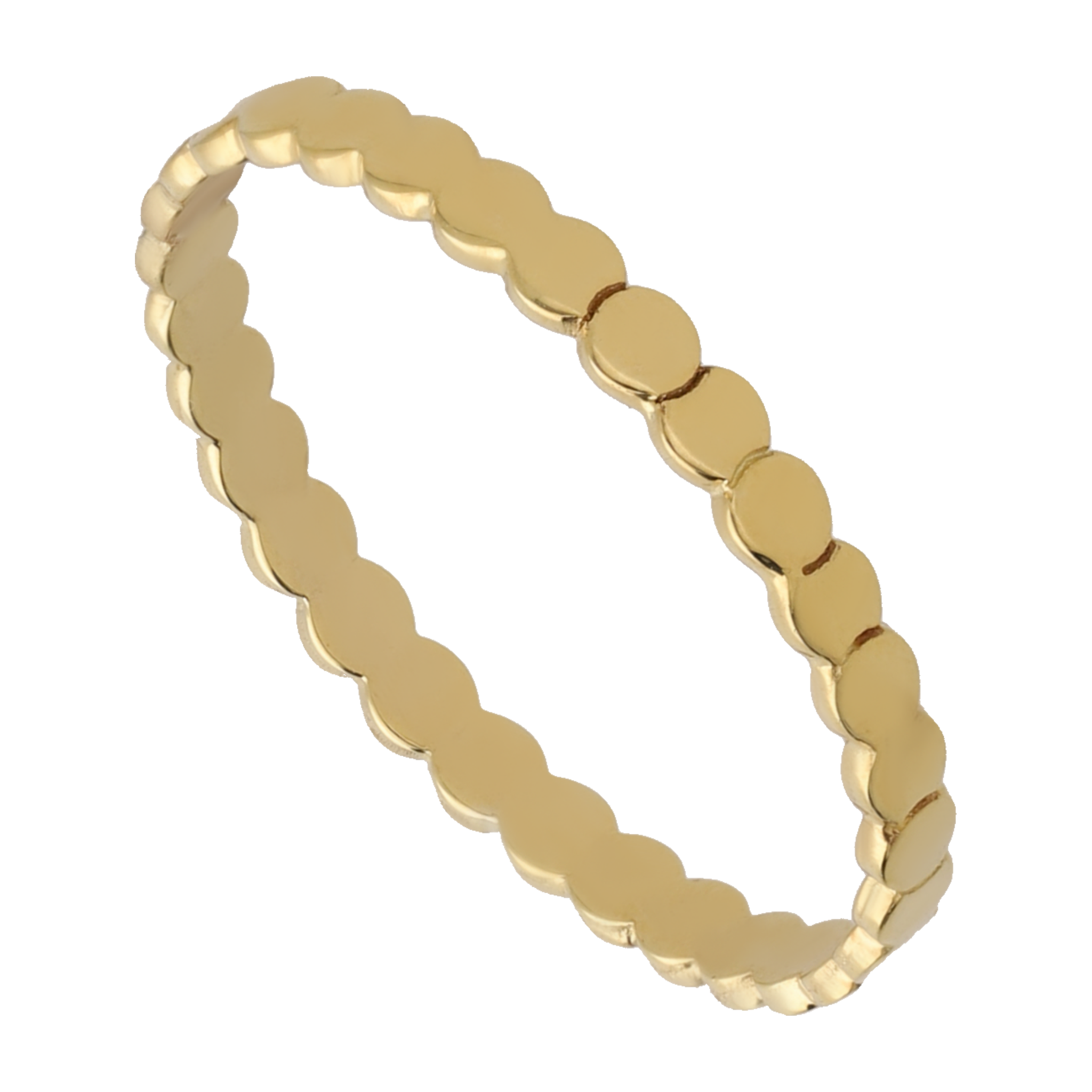 Anillo círculos oro amarillo 14K