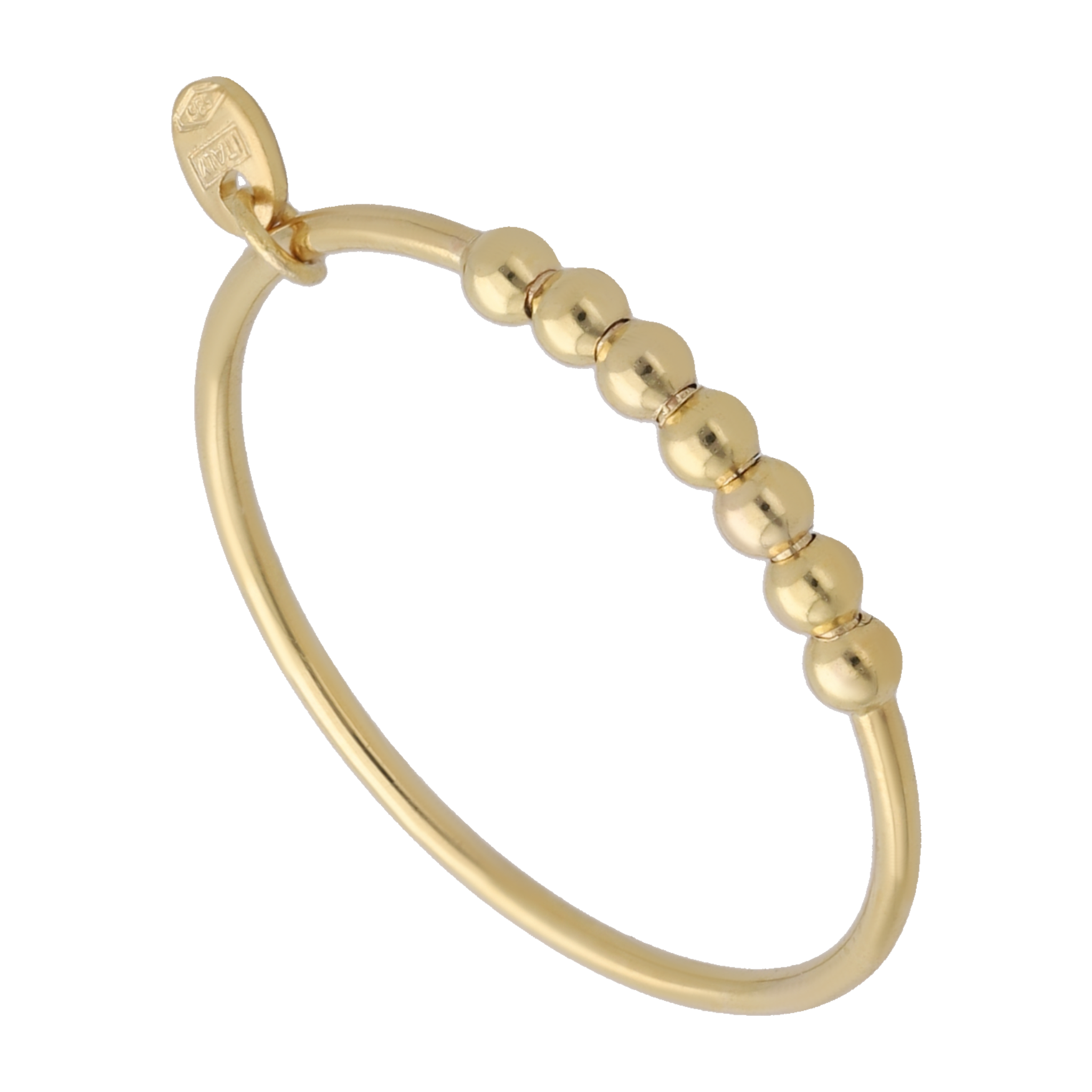 Anillo delgado bolitas mini 14K