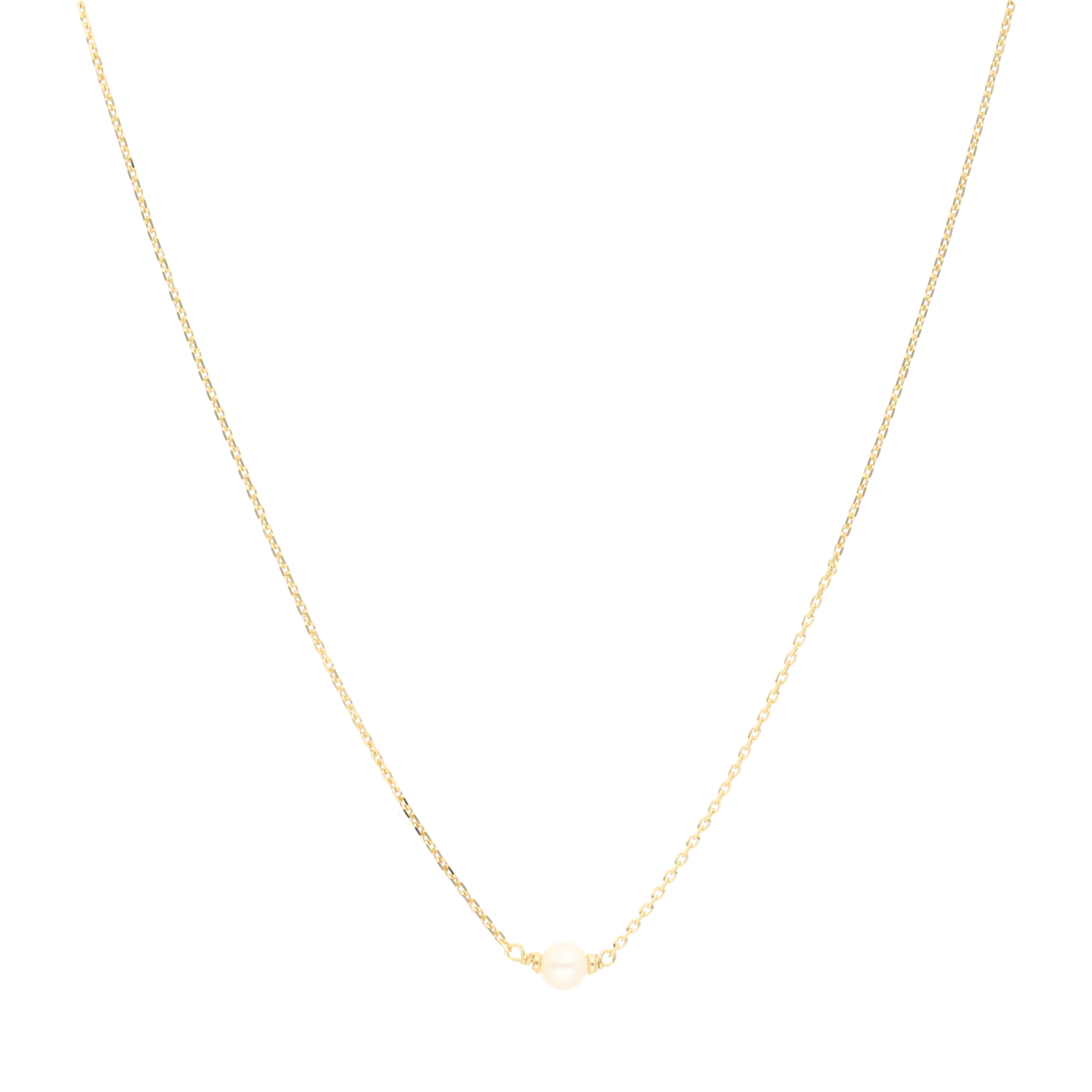 Collar dije perla mini 14K